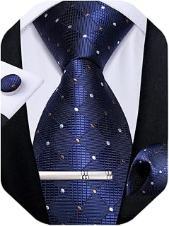 DiBanGu Necktie, Striped Necktie, Handkerchief, Cufflinks, Tie Pin Set, Wedding, Business, School Entrance Ceremonies, Graduation Ceremonies, Endment Parties