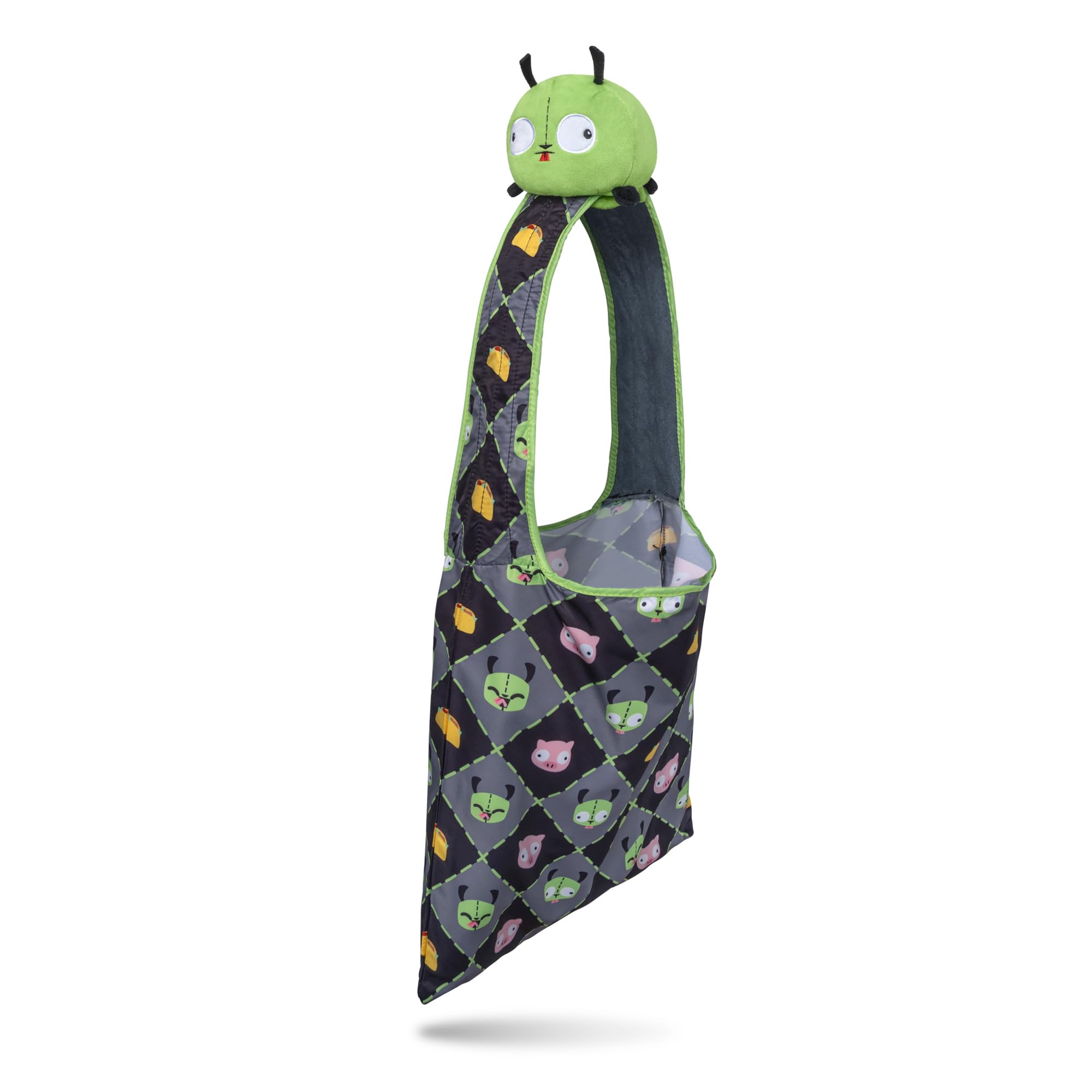 TeeTurtle Invader Zim Gir Tote Bag | Reusable Tote Bag, Fun Graphic Print, Colle