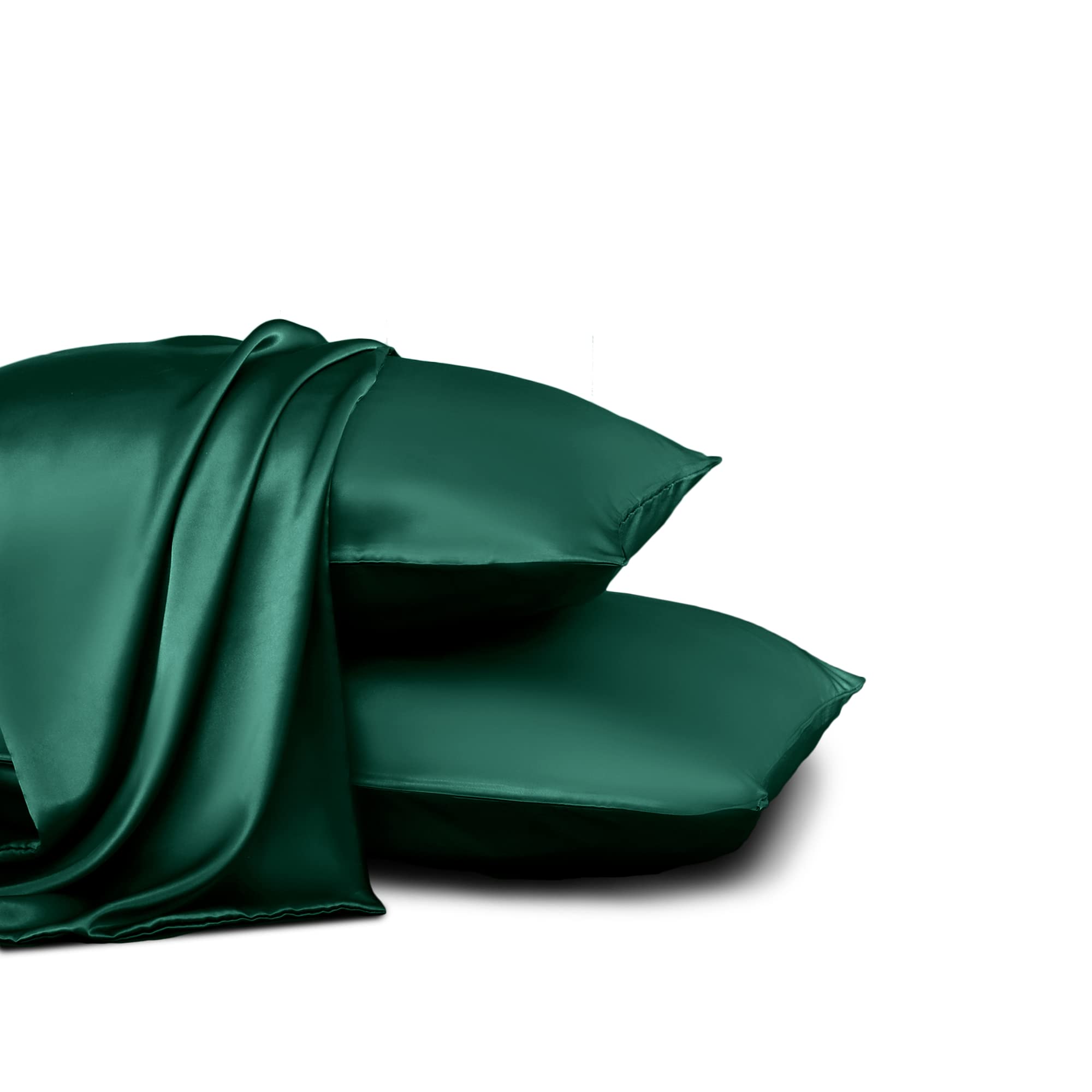Homiest Blackish Green Standard Satin Pillowcase, Envelope Closure, 20x26