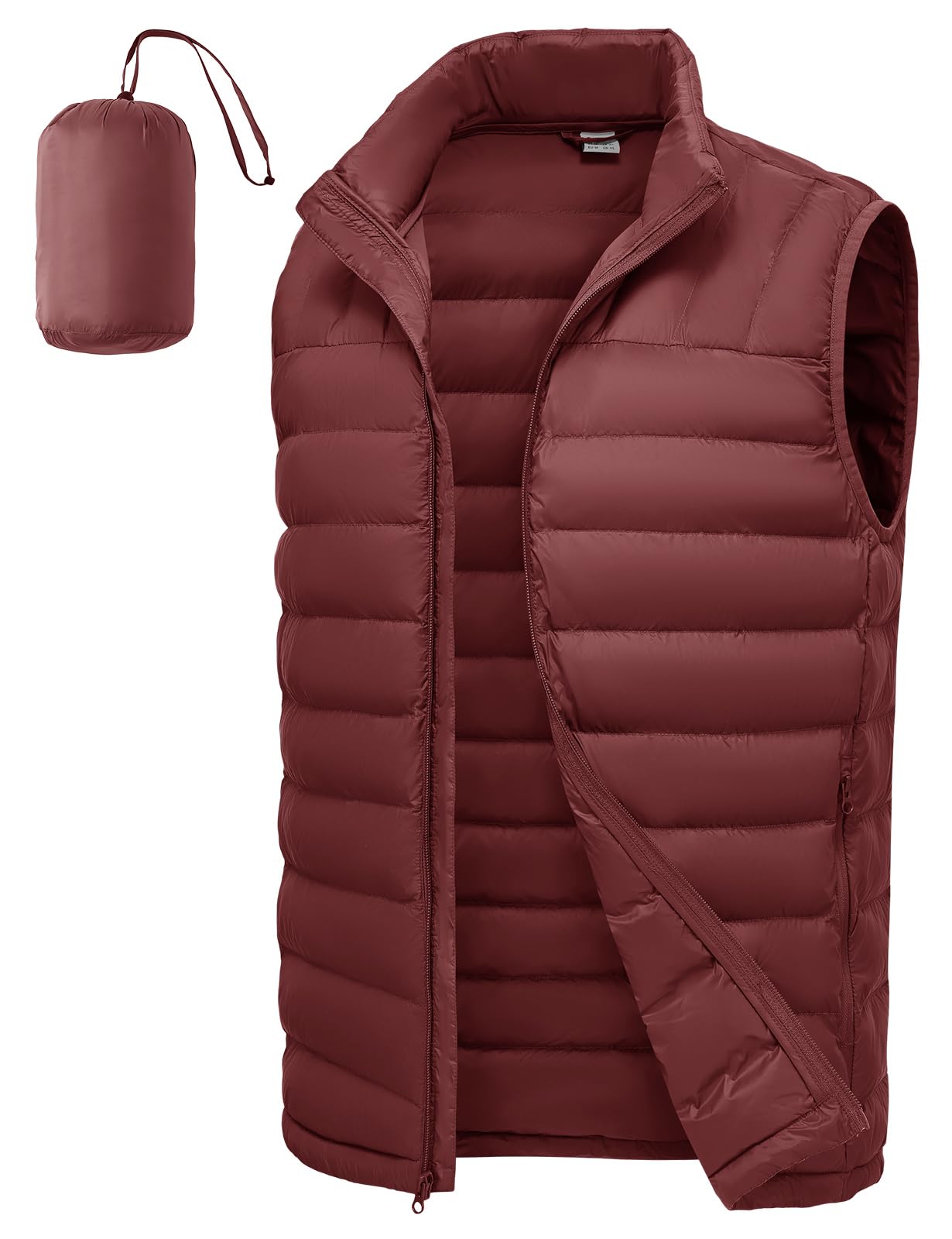 TBMPOY Men's Lightweight Packable Puffer Vest Sleeveless Puffy Outerwear Water-R