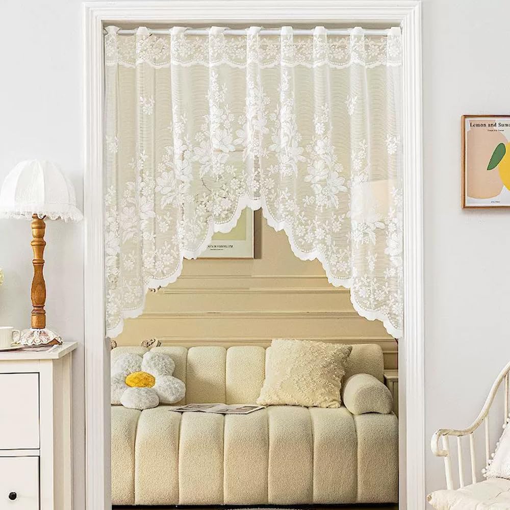 Bathroom French Door Curtain Front Sheer Door Sheer Curtain, Privacy Translucent