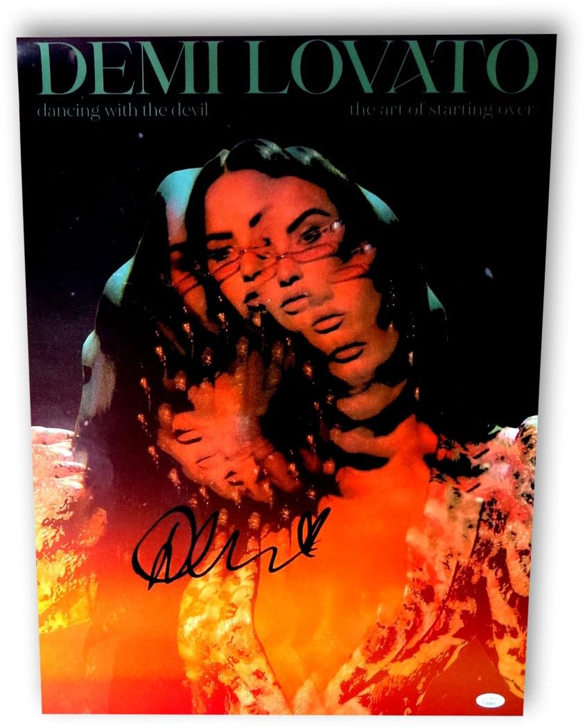 Demi Lovato Signed Autographed 17X24 Poster Art of Starting Over JSA COA