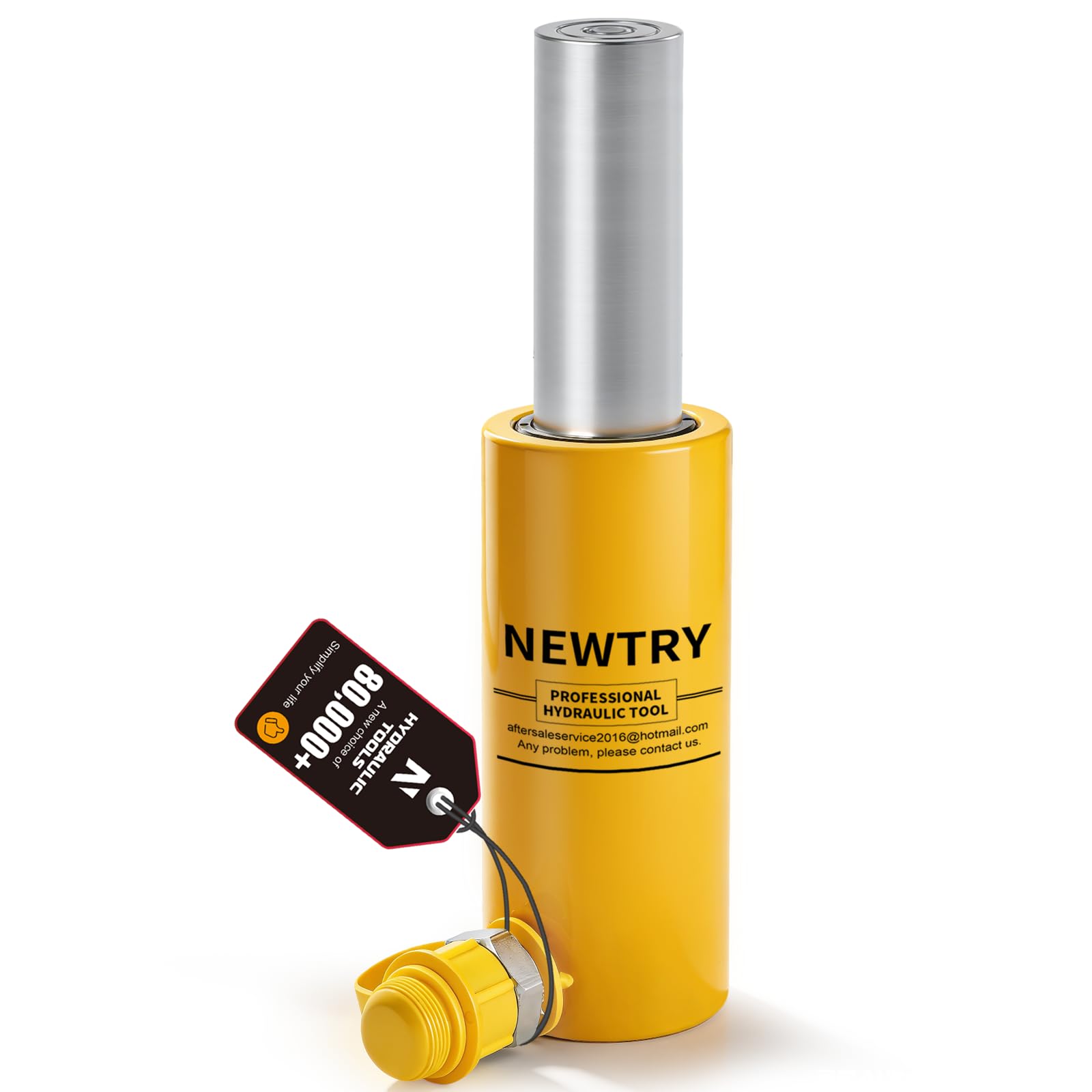 NEWTRY 10T Long Hydraulic Ram Jack, 4" Stroke Porta Power Auto Retract | For Qui