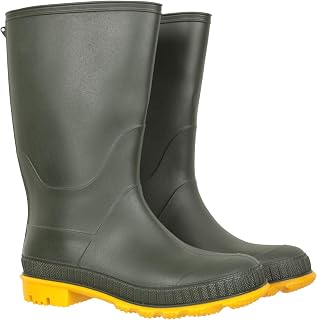 Mountain Warehouse Plain Children's Wellington Boots - PVC Rain Shoes for Outdoor Use, Durable Soles, Soft Jersey Lining