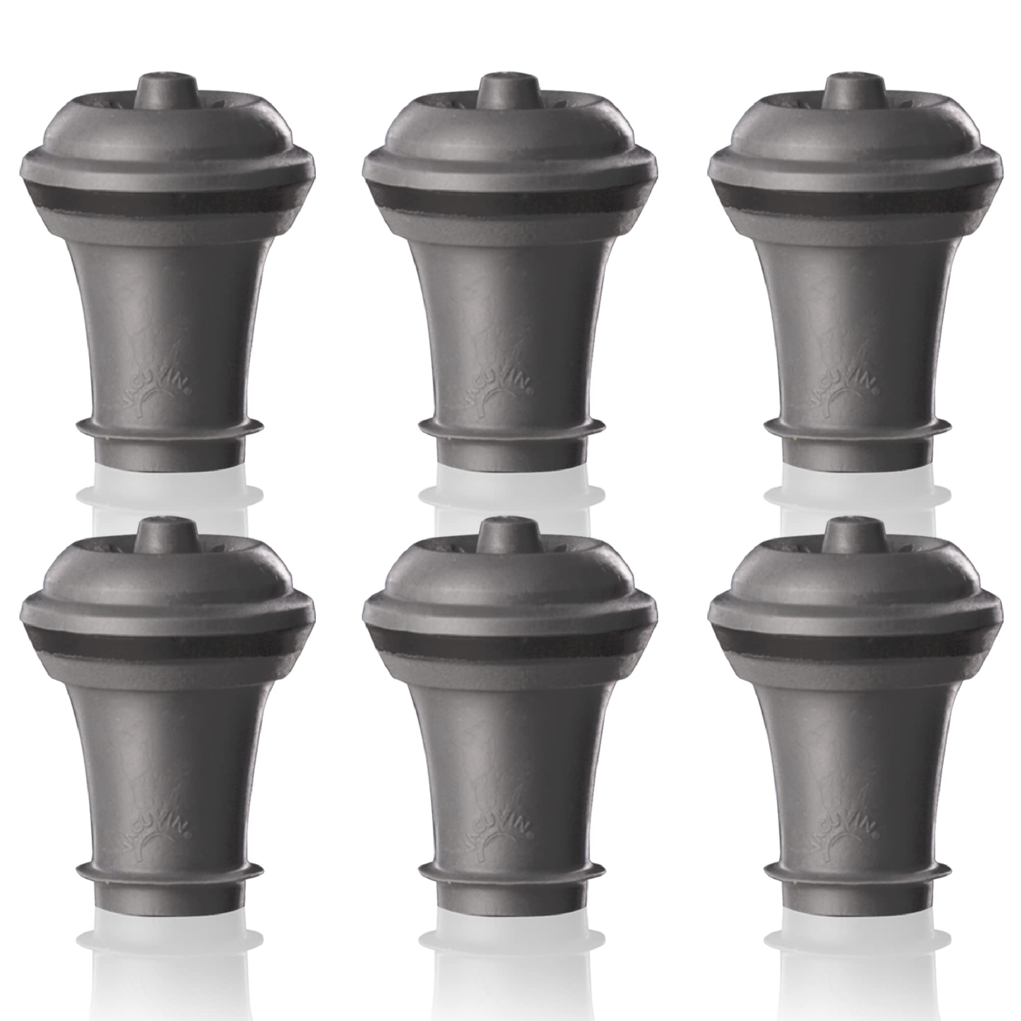 Vacu Vin Wine Stopper, 6-Pack Vacuum Wine Bottle Stopper, Cork Alternative | 6 g