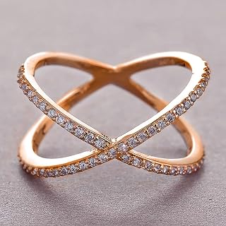Fashion Simple Cross Rings for Women Versatile Daily Jewellery with