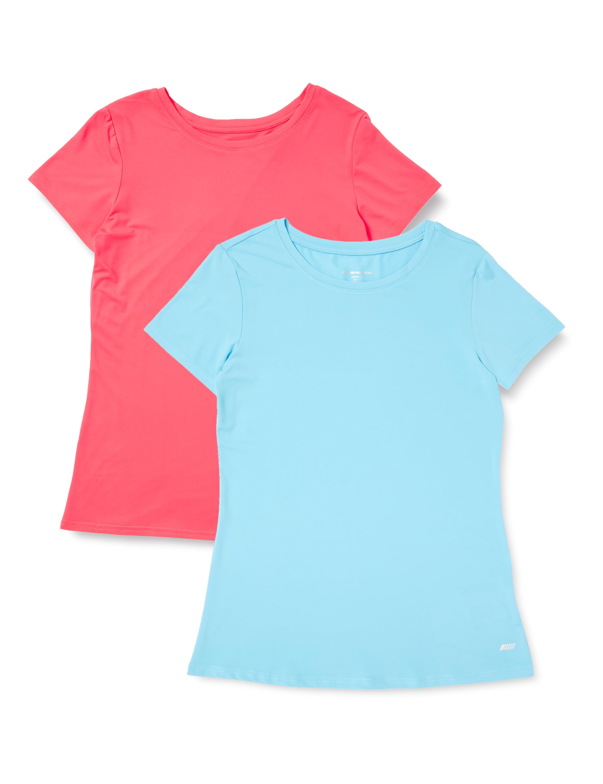 [Amazon Essentials] 2 Tシャツ 速乾 Vネック トレーニングウェア ランニング スポーツ ストレッチ 半袖 レディース