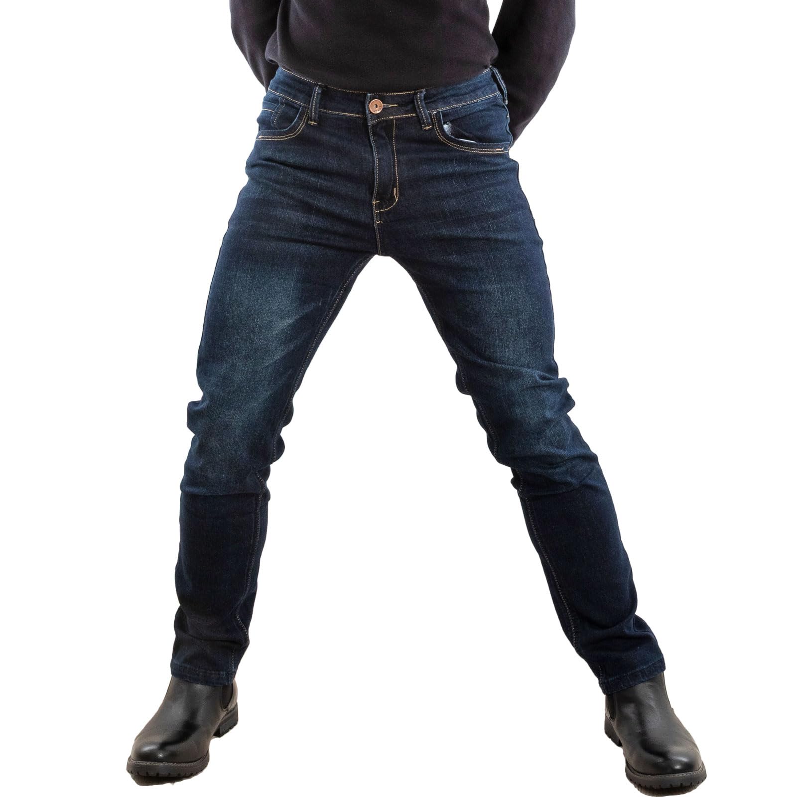 Toocool - Men's Regular Fit Jeans, Cotton Trousers, Medium Waist Jeans, Black, G
