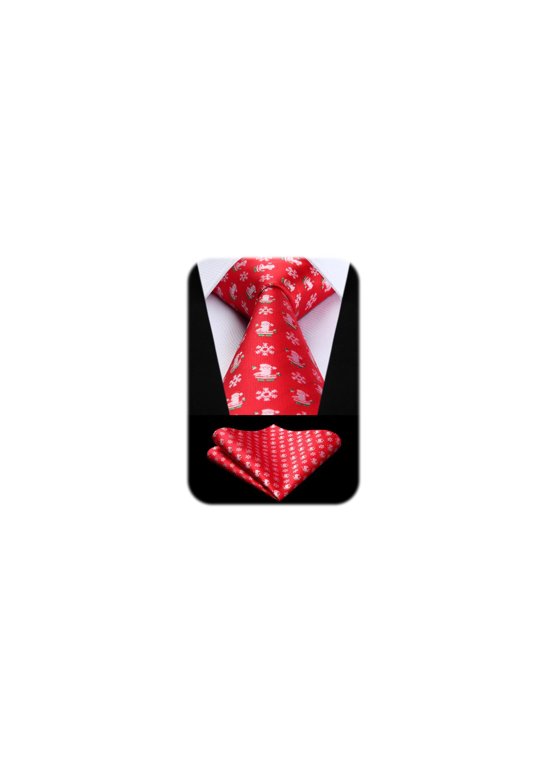 HISDERN Christmas Necktie Square Set, Men's, Branded Product, Present, Necktie S