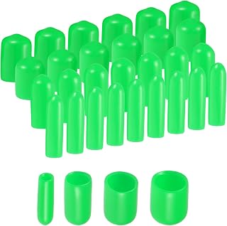 40 Pcs Green Rubber Round End Caps Thread Caps 3mm 6mm 9mm 12mm