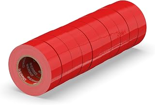 ERKO Cinta Aislante PVC 15mm x 10m, 10u, Rojo