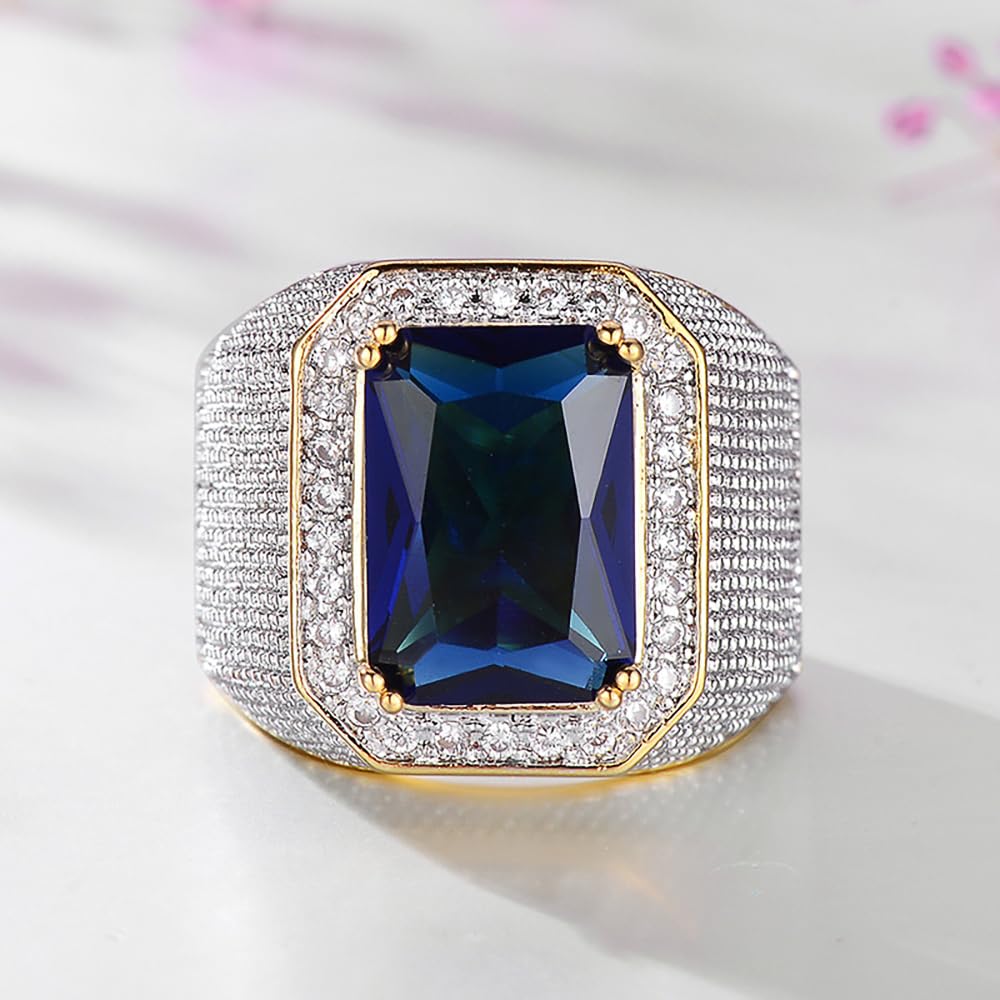 Gorgeous Fashion Bright Cubic Zirconia Rings for Men Fashion Jewelry Anniversary