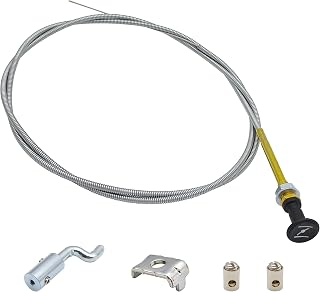 YGQ Universal Choke Cable 63 inch Inner 60 inch Conduit | Push Pull Control cable with Heavy Duty Outer Sheath Silver for 237 Rotary 703971 290831 (Wire Travel: 2 inch)