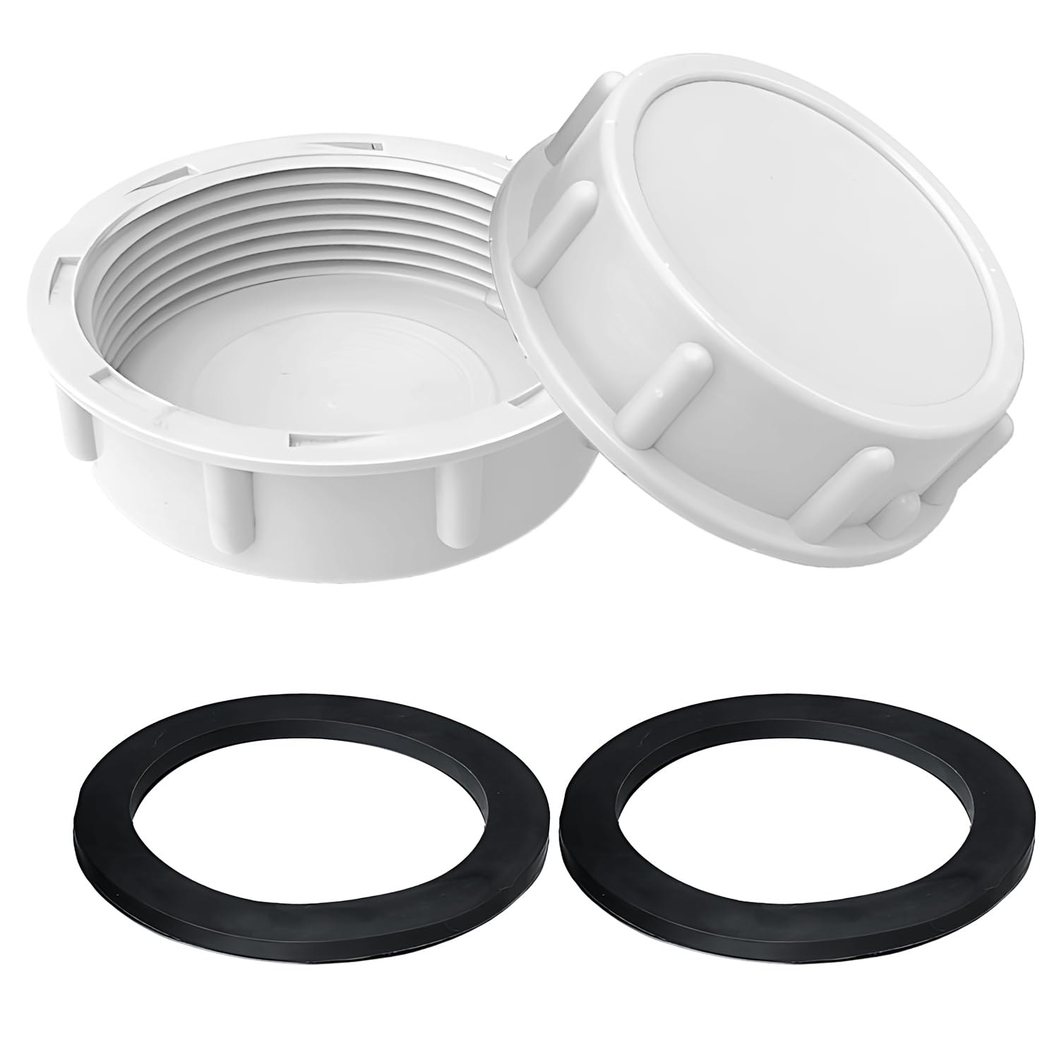 2 Pcs Plastic End Caps, Female Threaded Leak-Proof Drain Seal Blanking Cap for W