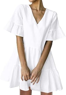 FANCYINN Abiti Estivi Donna Abito Corto Bianco da Cocktail per Sera