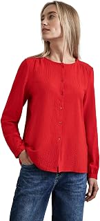 Street One Women's A345113 Textured Blouse with Embroidery