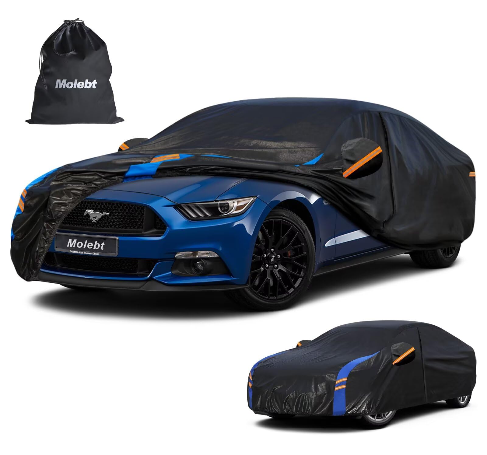 Molebt Custom Fit Car Cover for Ford Mustang/Shelby (1964-2026), Upgraded Waterp