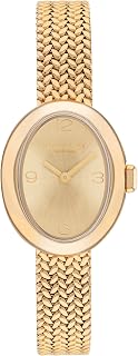 Coach Women's Sammy 2H Quartz Watch, 22.5 mm Petite Oval Case, Stainless Steel Mesh Bracelet, Premium Fashion, Everyday Wear - Gift for Her