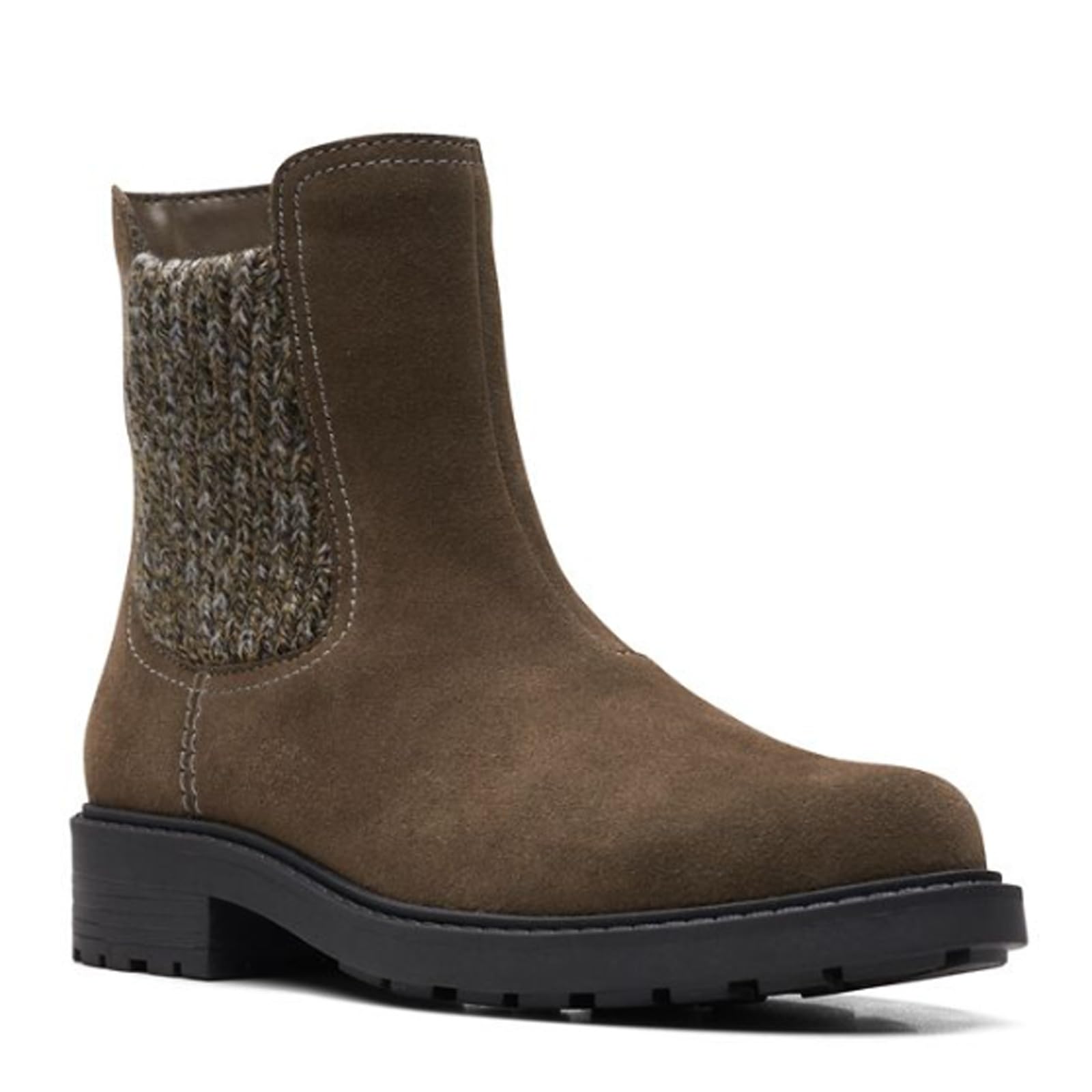 Clarks womens Opal Sky Ankle Boot, Dark Olive Suede, 10.5 US
