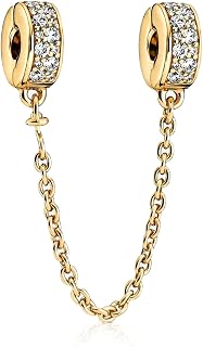 925 Sterling Silver Charm for women Gold Represents Eternity Series Fit Bracelets
