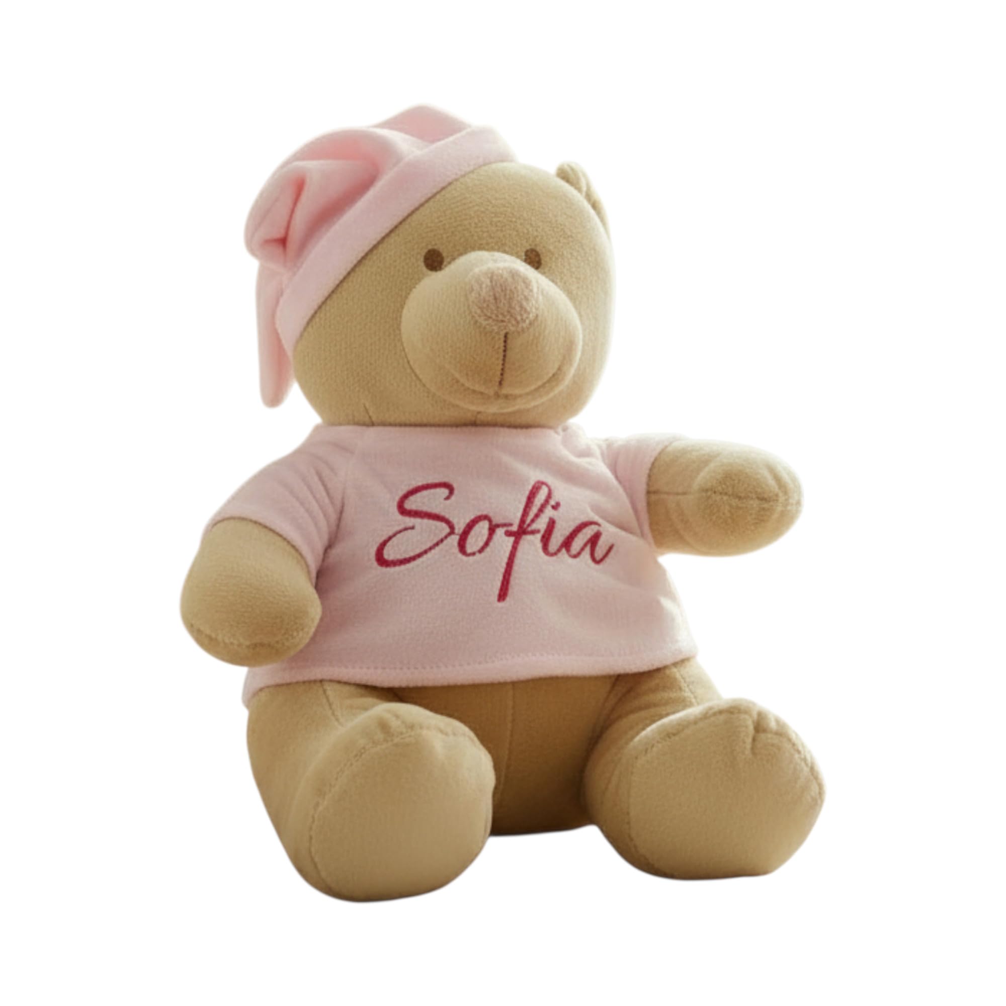 MiwMiw Baby - Personalised Teddy Bear with Embroidered Name - Soft and Safe, Ide
