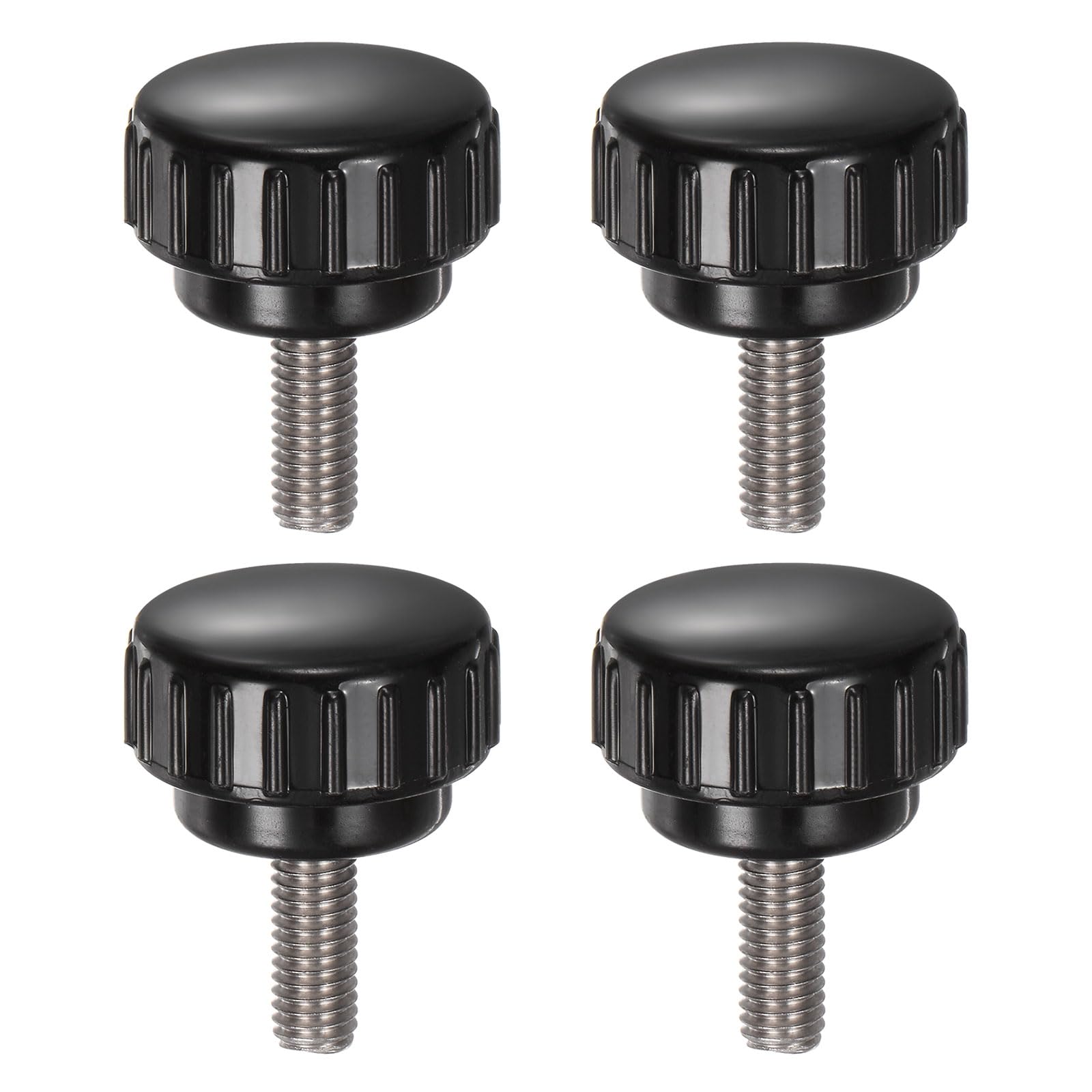 4pcs M6 x 16mm Metric 304 Stainless Steel Knurled Clamping Knob with 25mm Screw 