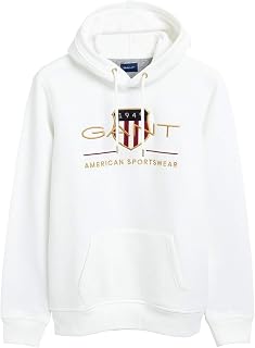 Gant Felpa con Cappuccio Reg Archive Shield Felpa con Cappuccio Uomo (Pacco da 1)