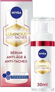 NIVEA Luminous 630 - Anti-Aging & Anti-Spot Face Serum - Deep Wrinkle Filler & Collagen Booster - Patented Thiamidol & Hyaluronic Acid - All Skin Types - 30 ml