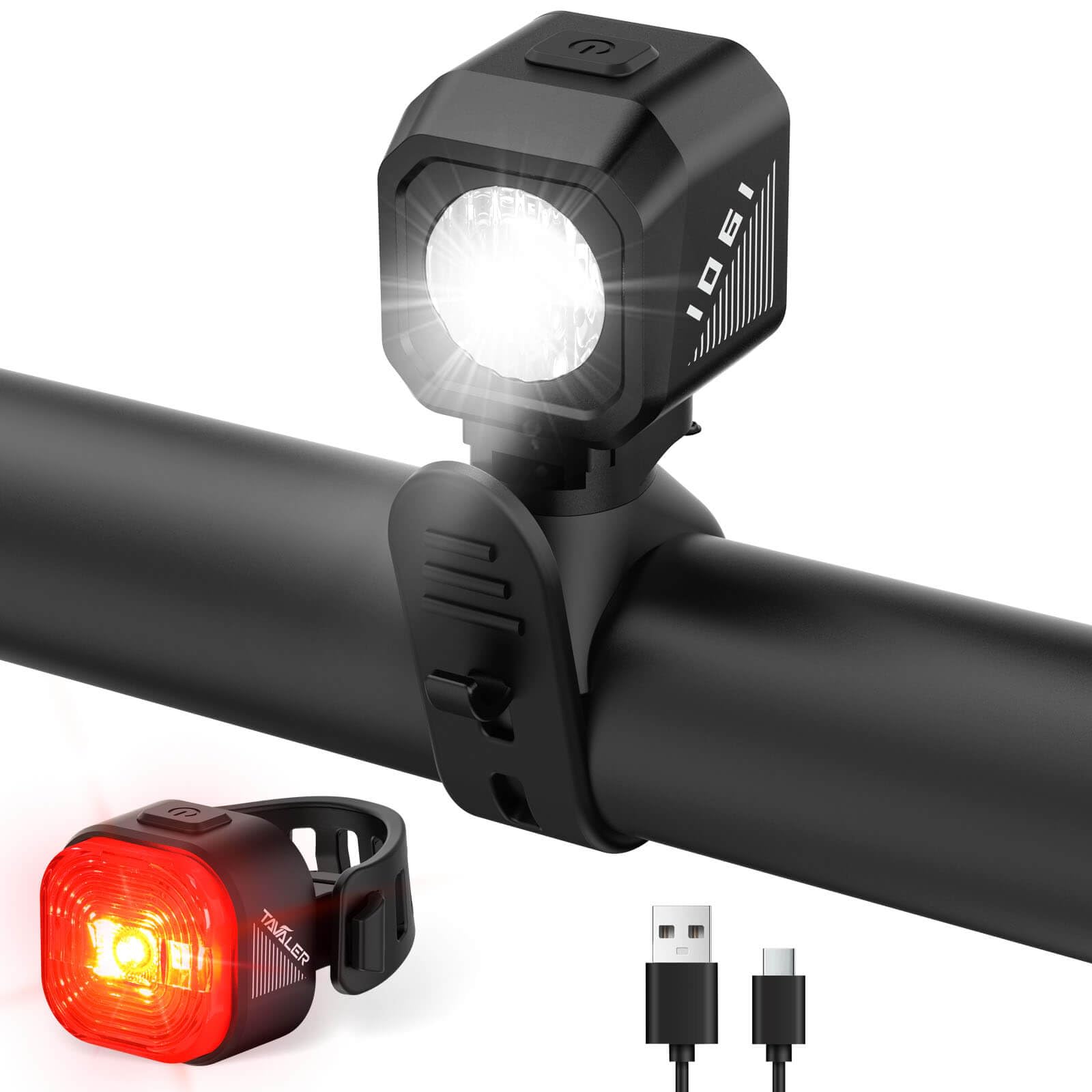 Tavaler Bicycle Light Set USB C Rechargeable StVZO Approved Bicycle Light | Bicy