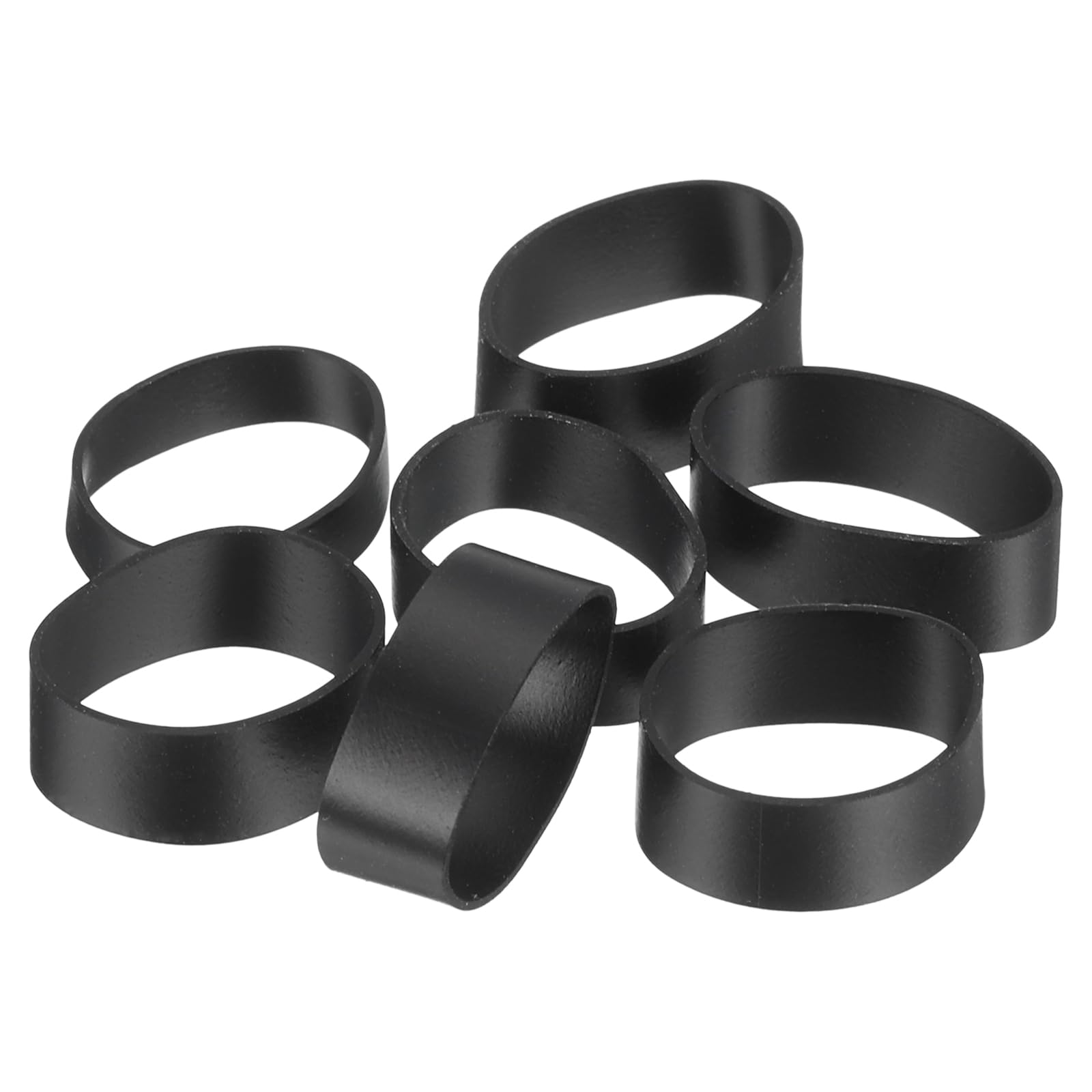 50 Pcs Silicone Rubber Bands 15 x 7 mm Strong Non-Slip Cable Ties for Cord Wrapp