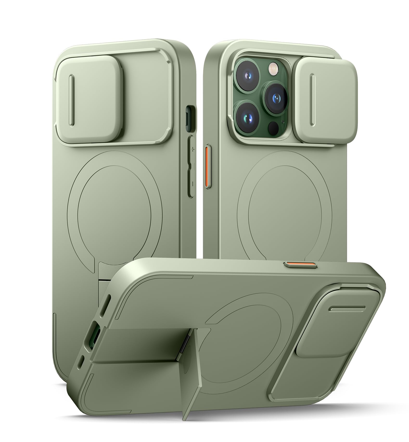SURITCH for iPhone 13 Pro Case with Magnetic Camera Slide Cover and Adjustable K