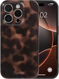 Compatible with iPhone 14 Pro Max Phone Case, Amber Brown Leopard Print Pattern for Women Girls Soft TPU Case for iPhone 14 Pro Max 6.7 inch