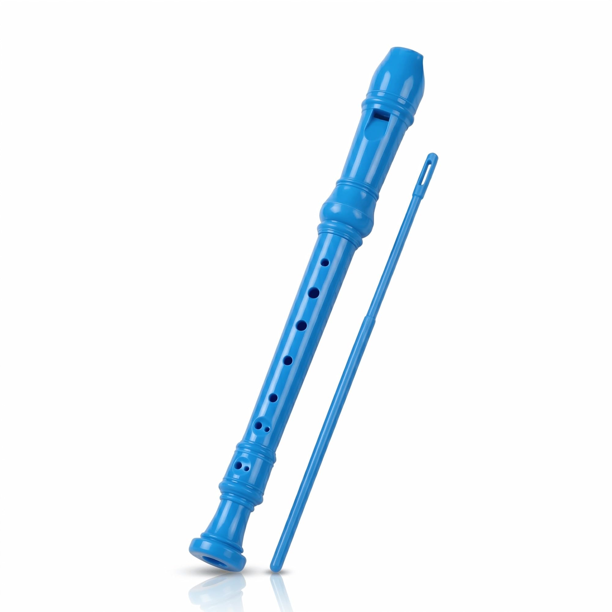 MoResolune Soprano Recorder for Beginners - German Fingering 3-Piece (Blue) | De