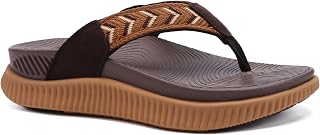 KuaiLu Women's Orthopaedic Flip Flops Thick Cushions Recovery Sandals Flip Flops Fabric Summer Slip On Yoga Mat Sport Hiking Comfortable Fasciitis Footbed Beach