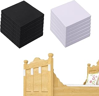 12 Pieces Headboard Stoppers for Wall, 2.4" x 2.4" x 0.4" EVA Foam Pads Headboard Wall Protector, Anti Vibration Bed Noise Plugs for Furniture Protection (White