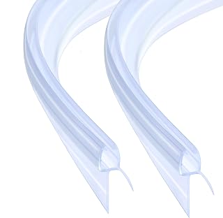 ITTISO Pre Curved Shower Screen Seal Strip 2 x 90 cm for 4mm/5mm/6mm Glass Thickness Curved Shower Door Seal Strip Covers up to 20mm Gap Replacement Shower Cubicle Quadrant