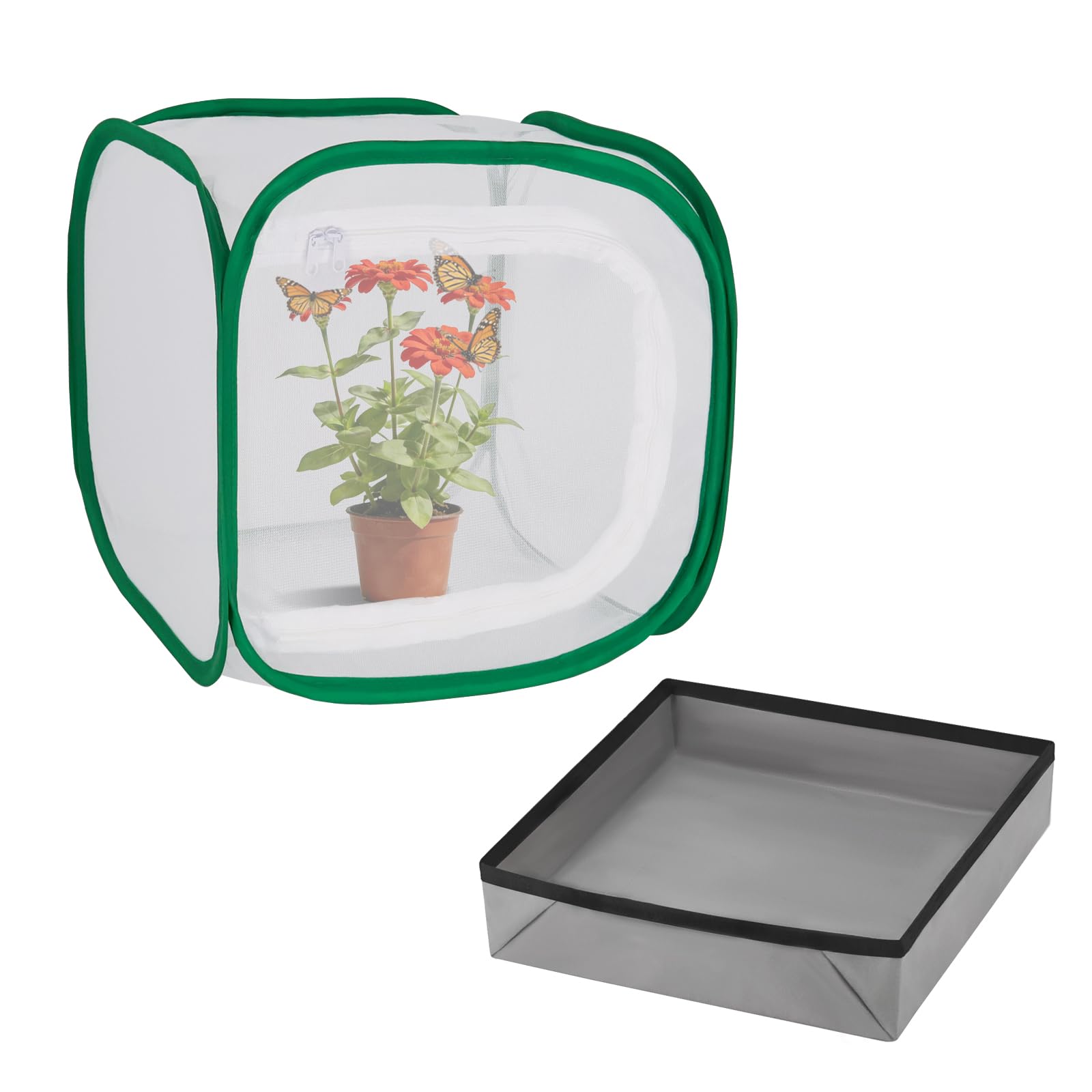 Butterfly Habitat Cage 12" x 12" x 12", Pop-up Butterfly & Insect Habitat Enclos