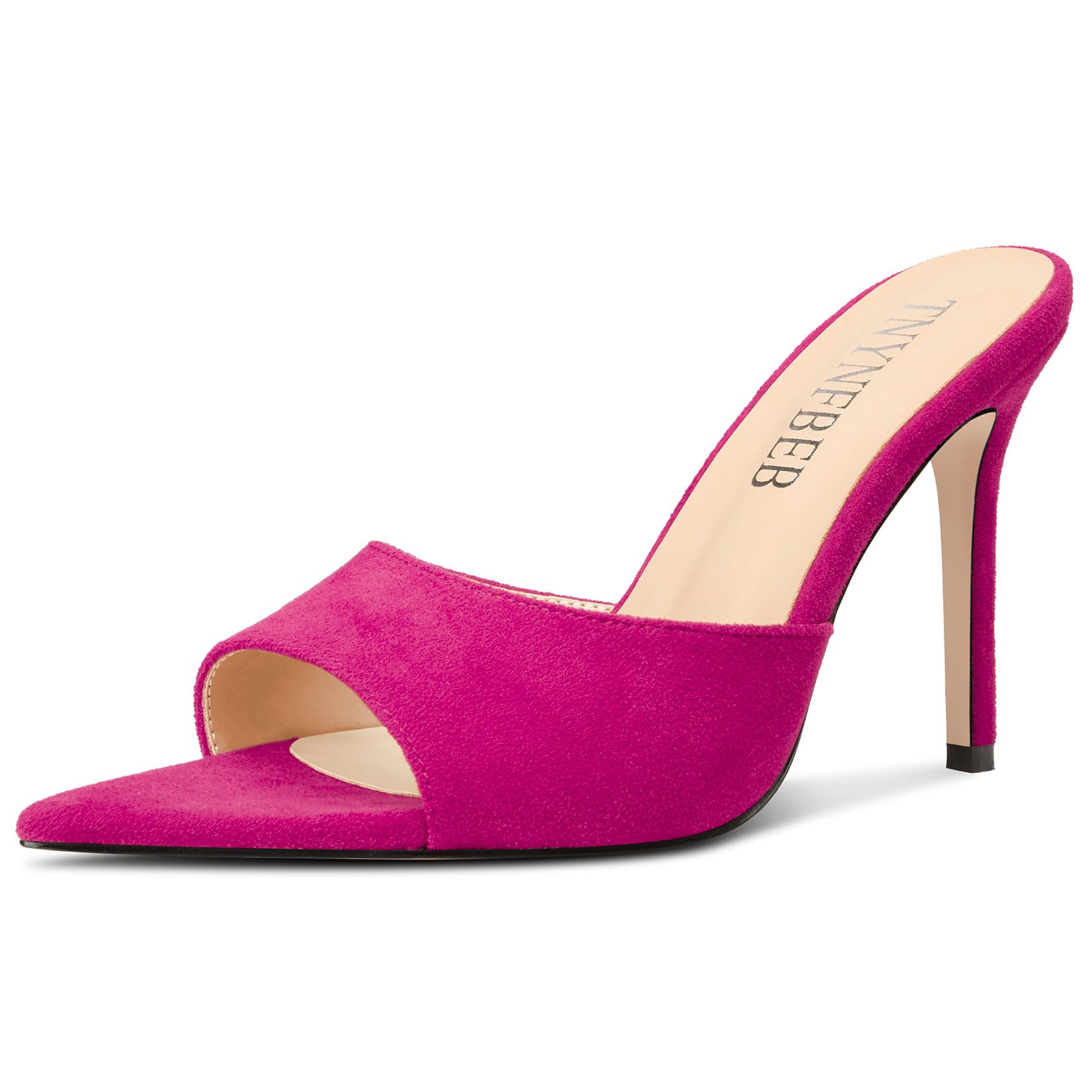 TNYNFBEB Womens Stiletto High Heel Pointed Open Toe Sandals Mules Shoes Slingbac