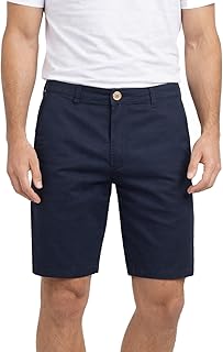 Xact Men's Chino Shorts Cotton Stretch Regular Fit Bermuda Shorts Summer Casual Golf