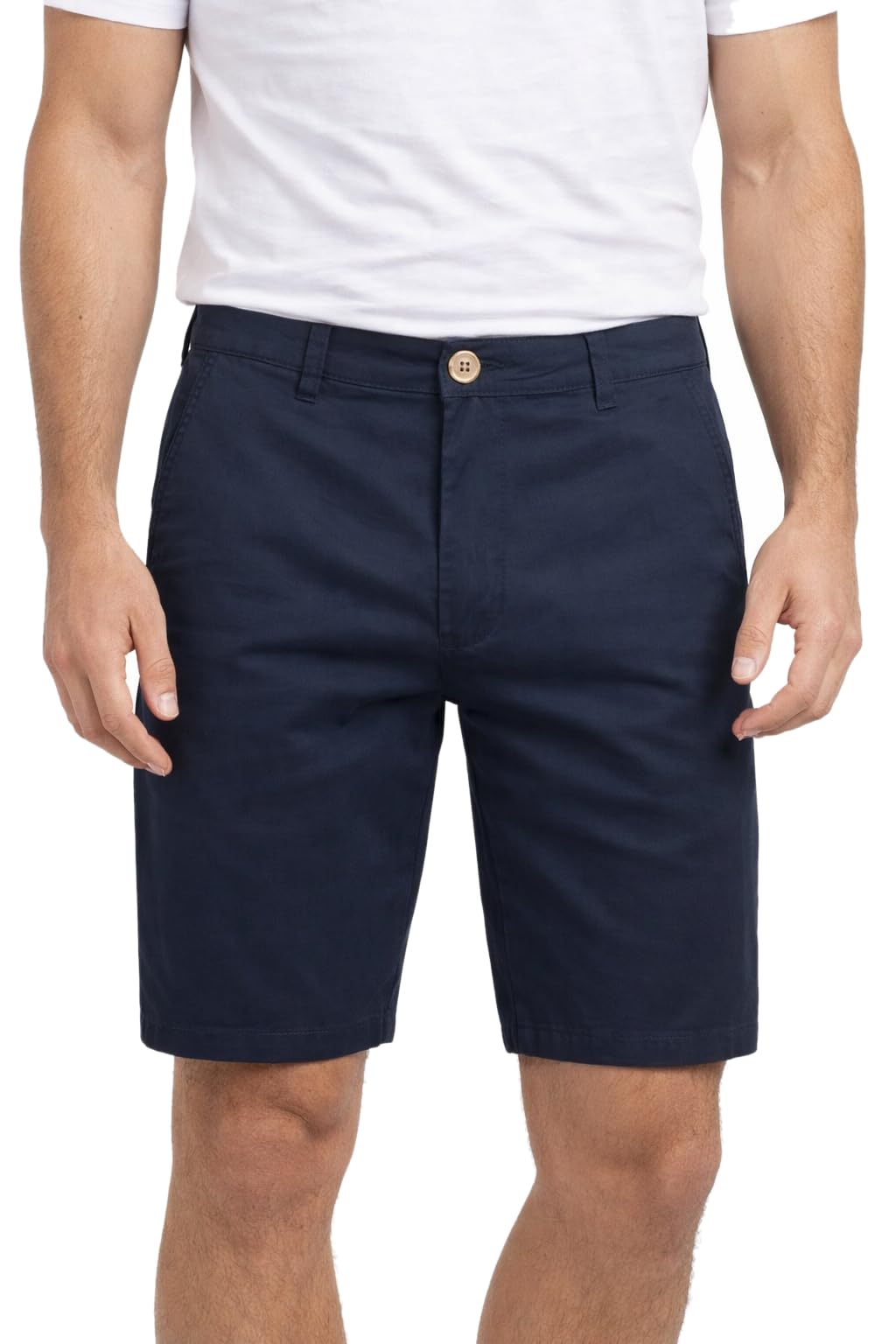 Xact Men's Chino Shorts Cotton Stretch Regular Fit Bermuda Shorts Summer Casual 