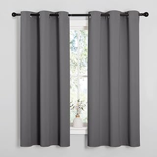 NICETOWN Blackout Curtains 2 Panels for Bedroom (W42 x L63,Grey) | Wrinkle-free,Thermal Insulated,Soundproof,Energy Efficient,Furniture Anti-fading,Machine washable