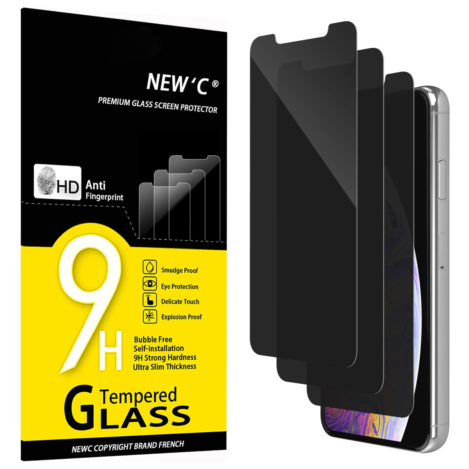 NEW'C Privacy Screen Protector for iPhone 11 Pro Max/XS Max