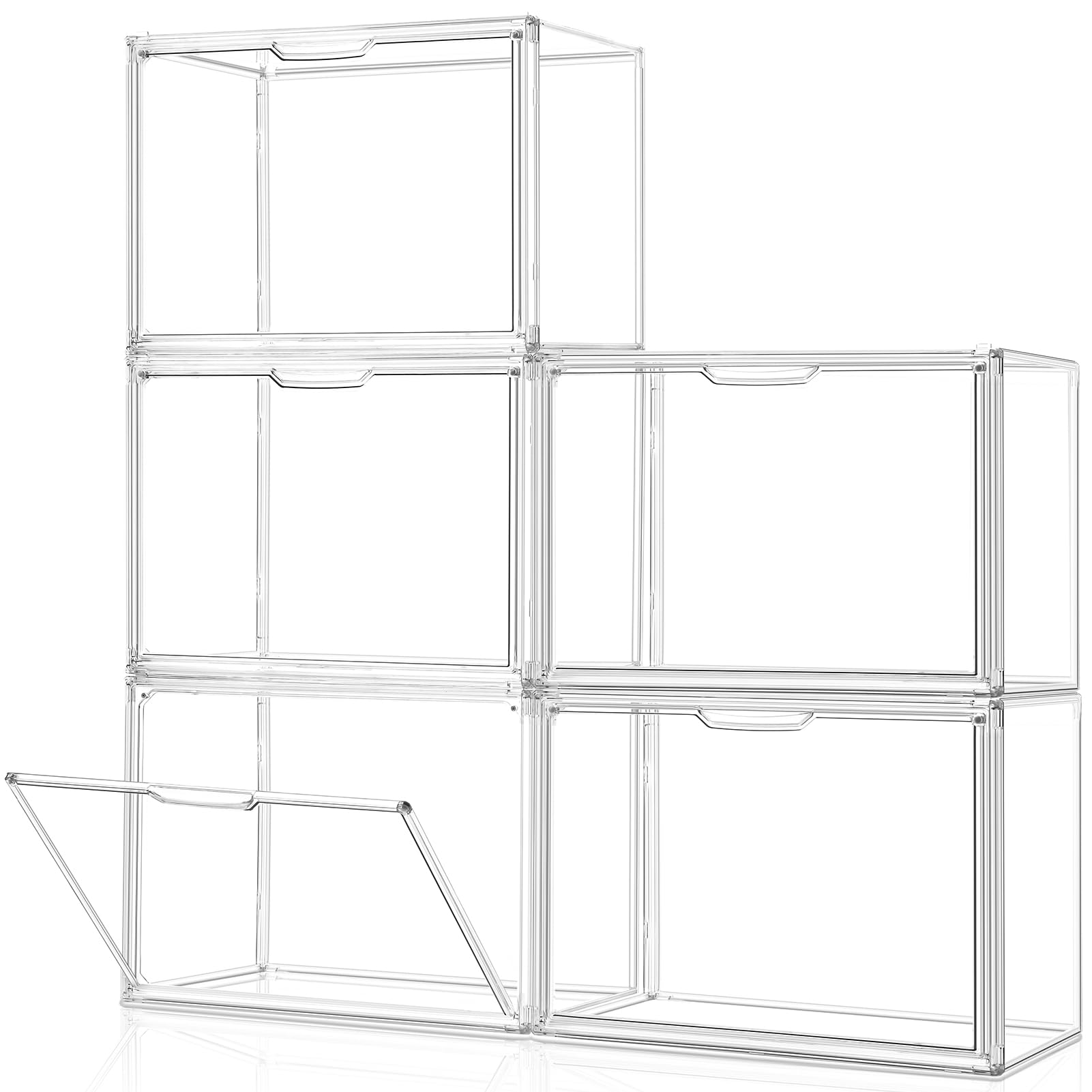 starogegc Purse Organizer for Closet, Clear Acrylic Display Case, 5Pack | Stacka