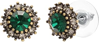 Burgandy Earrings For Women Vintage Earrings Red/Green/Black/Gold Austrian Crystal Studs Earrings