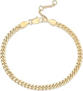 PAVOI 14K Gold Plated Adjustable Chain Bracelets for Women, Bracelet Stack
