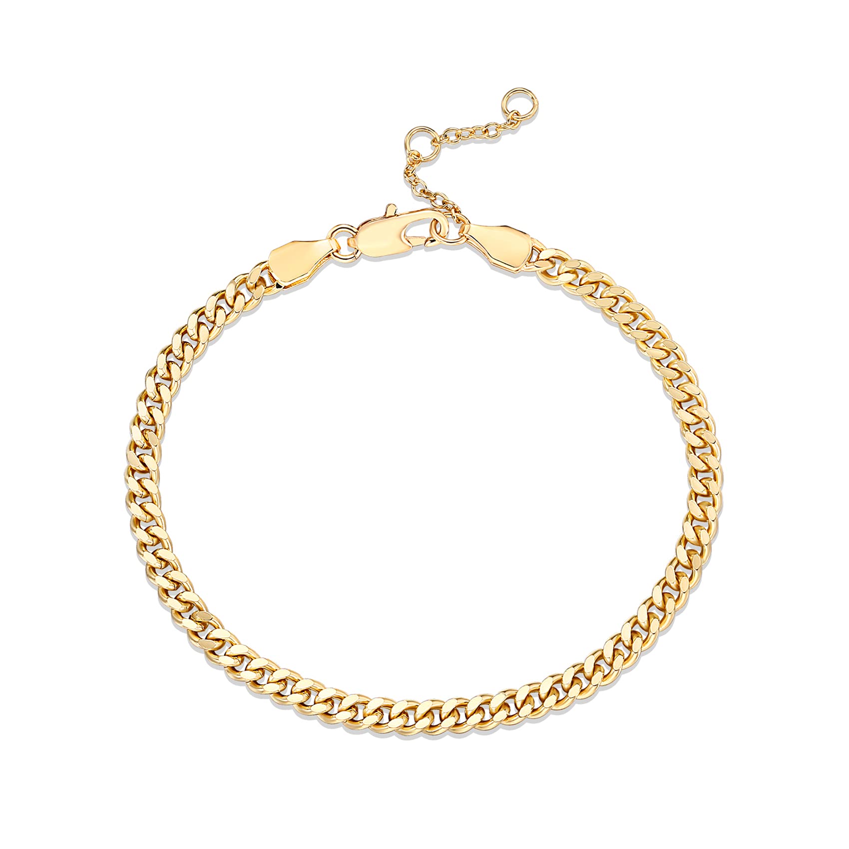 PAVOI 14K Gold Plated Adjustable Chain Bracelets for Women, Bracelet Stack