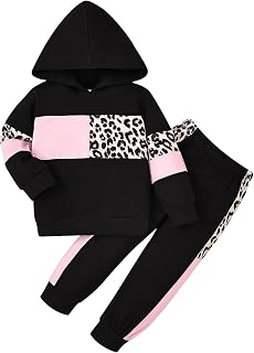 Girls Clothes Toddler Fall Outfits Long Sleeve Hoodie Sweatshirt Tops + Sweatpants 2 Pieces 2-7 Years Old
