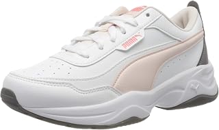 PUMA Cilia Mode, Women's Sneakers, White White Rosewater Castlerock Sun Kissed Coral, 37.5 EU