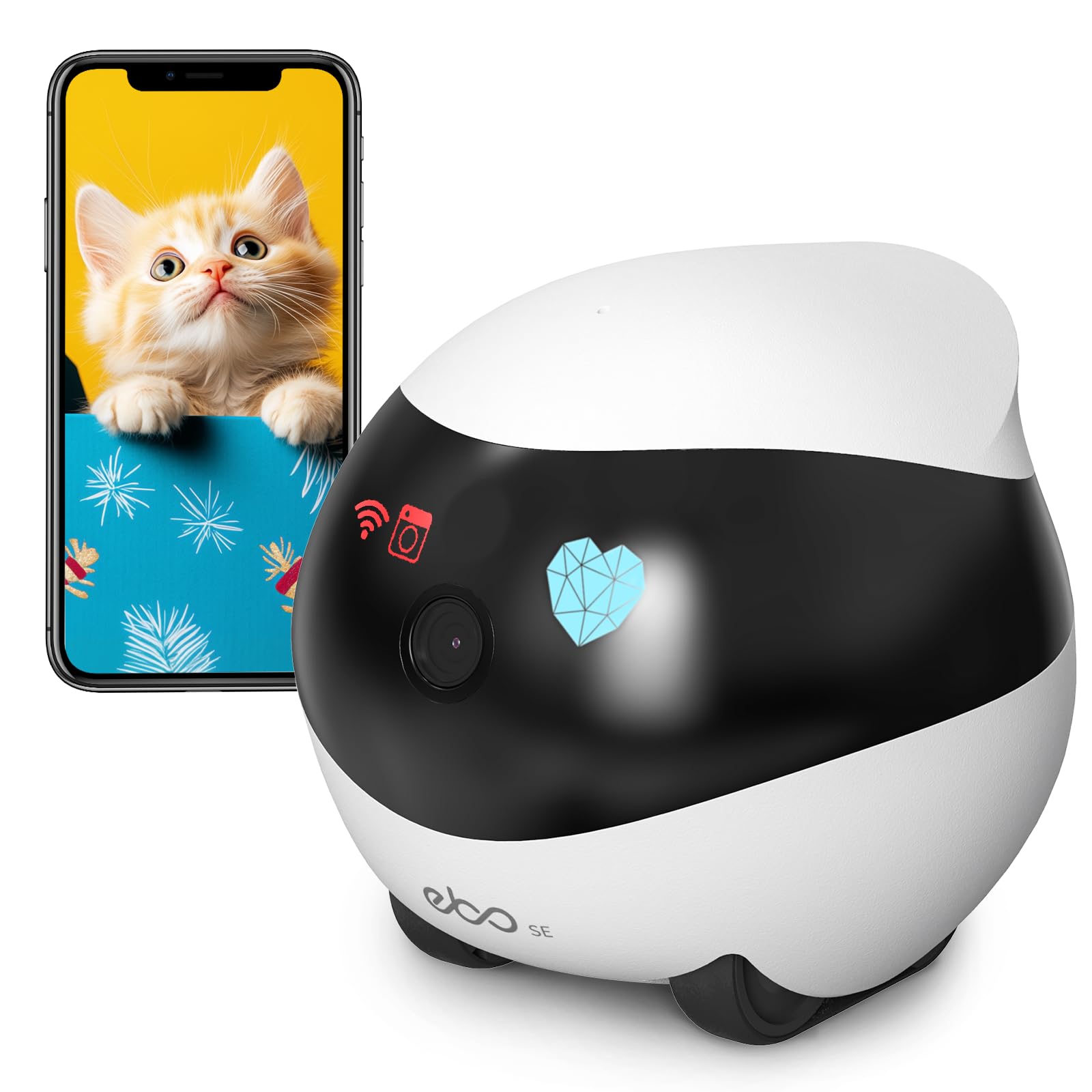 Enabot EBO SE Home Robot Camera: Mobile Pet Companion with 1080p Camera | Whole-