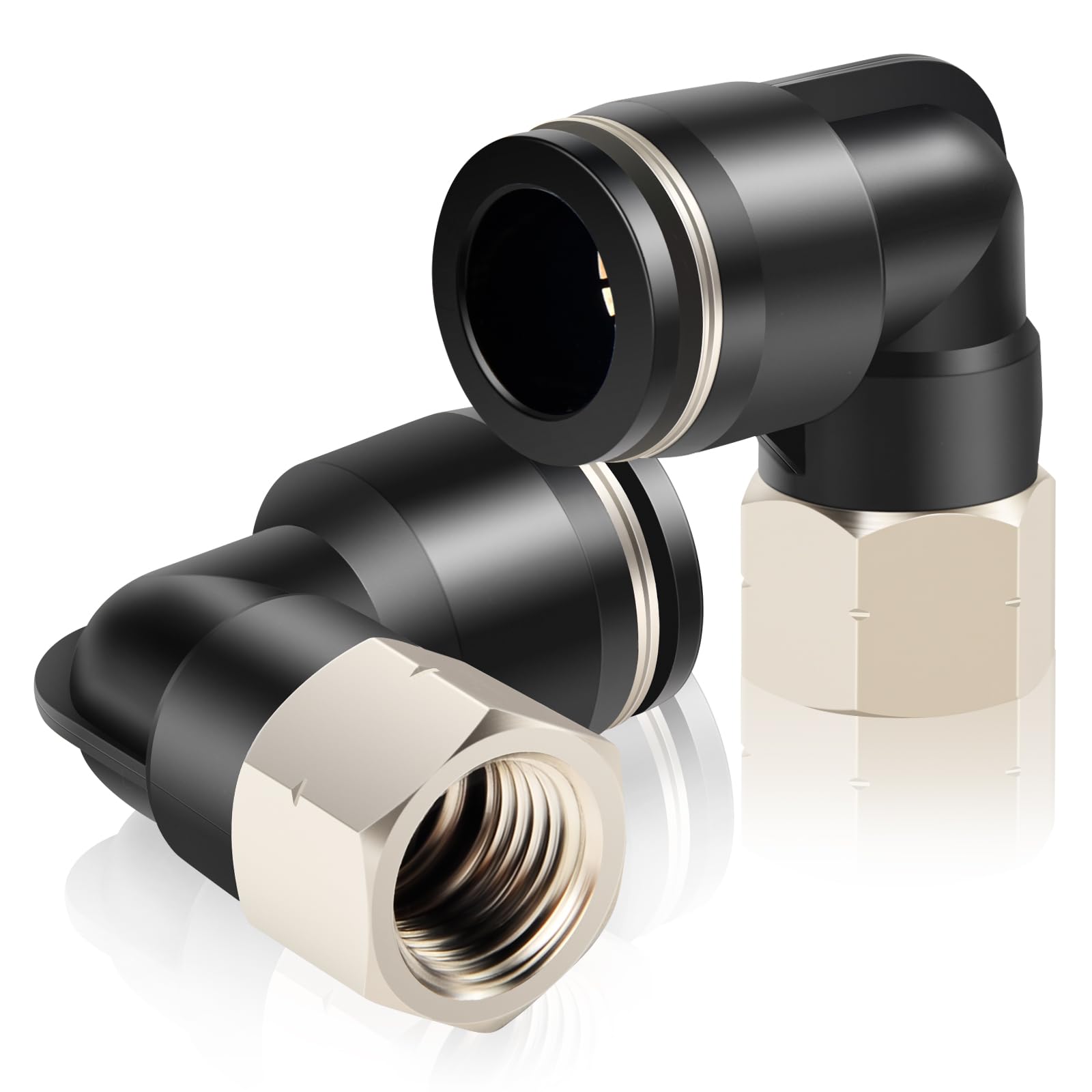 TAILONZ 12mm OD x 1/2 BSP Female Elbow Push-to-Connect Fitting (2Pcs) | 90-degre